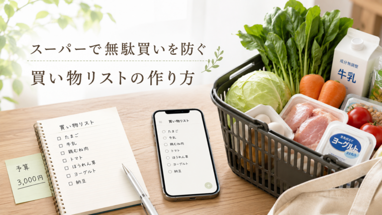 スーパーで無駄買いを防ぐ買い物リストの作り方